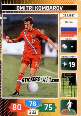 Sticker Dmitri Kombarov (Russia) - Die Fußballstars 2014 präsentiert von CBF Brasil - Panini