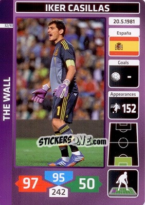 Sticker Iker Casillas (Spain) - Die Fußballstars 2014 präsentiert von CBF Brasil - Panini