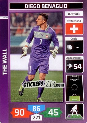 Sticker Diego Benaglio (Switzerland) - Die Fußballstars 2014 präsentiert von CBF Brasil n. 34 - Panini