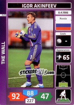 Sticker Igor Akinfeev (Russia) - Die Fußballstars 2014 präsentiert von CBF Brasil - Panini