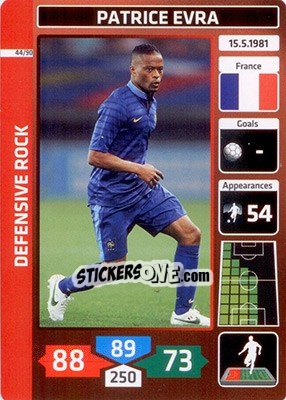 Sticker Patrice Evra (France) - Die Fußballstars 2014 präsentiert von CBF Brasil n. 44 - Panini