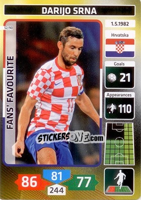 Sticker Darijo Srna (Croatia) - Die Fußballstars 2014 präsentiert von CBF Brasil n. 52 - Panini