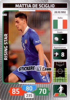 Cromo Mattia de Sciglio (Italy) - Die Fußballstars 2014 präsentiert von CBF Brasil - Panini