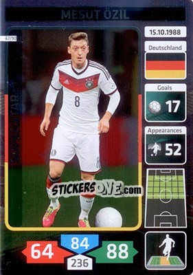 Sticker Mesut Özil (Germany) - Die Fußballstars 2014 präsentiert von CBF Brasil n. 67 - Panini