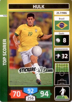 Sticker Hulk (Brazil) - Die Fußballstars 2014 präsentiert von CBF Brasil n. 74 - Panini