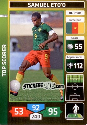 Cromo Samuel Eto'o (Cameroun) - Die Fußballstars 2014 präsentiert von CBF Brasil - Panini