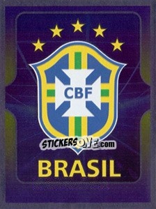 Figurina CBF Logo - Estrelas da Seleção o Brasil na Copa do Mundo de 2010 - Panini