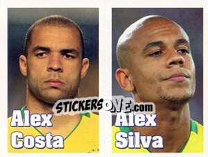 Sticker Alex Costa / Alex Silva - Estrelas da Seleção o Brasil na Copa do Mundo de 2010 n. 5 - Panini