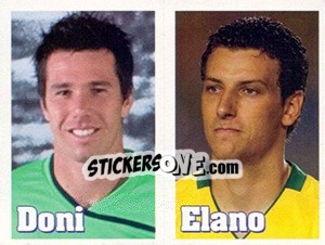 Sticker Doni / Elano - Estrelas da Seleção o Brasil na Copa do Mundo de 2010 n. 8 - Panini
