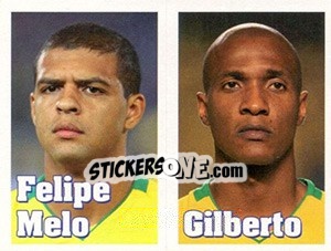 Cromo Felipe Melo / Gilberto - Estrelas da Seleção o Brasil na Copa do Mundo de 2010 - Panini