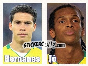 Sticker Hernanes / Jô - Estrelas da Seleção o Brasil na Copa do Mundo de 2010 - Panini