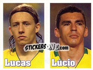 Sticker Lucas Leiva / Lúcio - Estrelas da Seleção o Brasil na Copa do Mundo de 2010 n. 16 - Panini