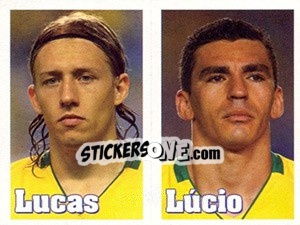 Cromo Lucas Leiva / Lúcio - Estrelas da Seleção o Brasil na Copa do Mundo de 2010 - Panini