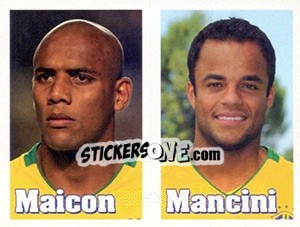 Sticker Maicon / Mancini - Estrelas da Seleção o Brasil na Copa do Mundo de 2010 - Panini