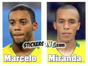 Cromo Marcelo / Miranda - Estrelas da Seleção o Brasil na Copa do Mundo de 2010 - Panini