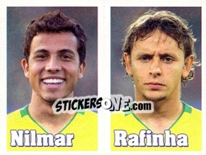 Sticker Nilmar / Rafinha - Estrelas da Seleção o Brasil na Copa do Mundo de 2010 n. 20 - Panini