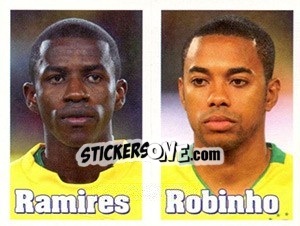 Sticker Ramires / Robinho - Estrelas da Seleção o Brasil na Copa do Mundo de 2010 n. 21 - Panini