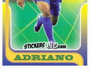 Sticker Adriano no movimento - Estrelas da Seleção o Brasil na Copa do Mundo de 2010 n. 25 - Panini