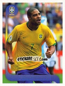 Sticker Adriano jogo - Estrelas da Seleção o Brasil na Copa do Mundo de 2010 n. 26 - Panini