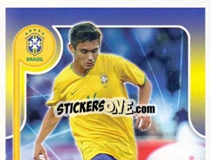 Sticker Alex no movimento - Estrelas da Seleção o Brasil na Copa do Mundo de 2010 n. 30 - Panini
