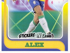 Sticker Alex no movimento - Estrelas da Seleção o Brasil na Copa do Mundo de 2010 - Panini