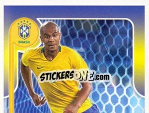 Sticker Alex Silva no movimento - Estrelas da Seleção o Brasil na Copa do Mundo de 2010 n. 42 - Panini