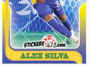 Sticker Alex Silva no movimento - Estrelas da Seleção o Brasil na Copa do Mundo de 2010 n. 43 - Panini