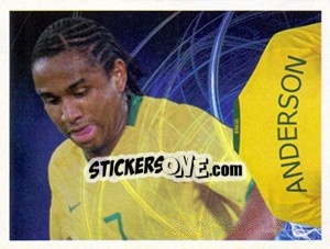 Sticker Anderson (Camiseta) - Estrelas da Seleção o Brasil na Copa do Mundo de 2010 n. 53 - Panini