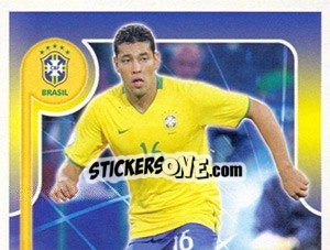 Sticker André Santos no movimento - Estrelas da Seleção o Brasil na Copa do Mundo de 2010 n. 54 - Panini