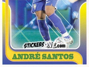 Figurina André Santos no movimento - Estrelas da Seleção o Brasil na Copa do Mundo de 2010 - Panini