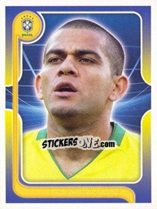 Figurina Dani Alves  (Portrait) - Estrelas da Seleção o Brasil na Copa do Mundo de 2010 - Panini