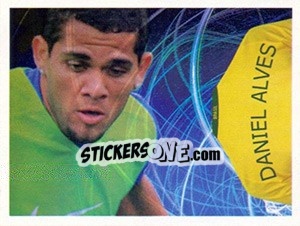 Sticker Dani Alves  (Camiseta) - Estrelas da Seleção o Brasil na Copa do Mundo de 2010 n. 65 - Panini