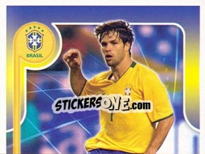 Sticker Diego no movimento - Estrelas da Seleção o Brasil na Copa do Mundo de 2010 - Panini