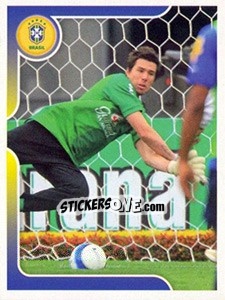Sticker Doni no treinamento - Estrelas da Seleção o Brasil na Copa do Mundo de 2010 n. 76 - Panini