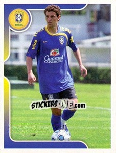 Sticker Elano no treinamento - Estrelas da Seleção o Brasil na Copa do Mundo de 2010 n. 82 - Panini
