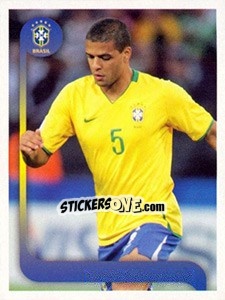 Sticker Felipe Melo jogo - Estrelas da Seleção o Brasil na Copa do Mundo de 2010 n. 86 - Panini
