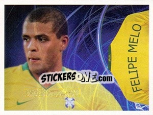 Figurina Felipe Melo (Camiseta) - Estrelas da Seleção o Brasil na Copa do Mundo de 2010 - Panini