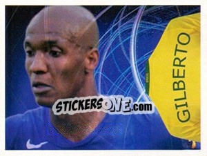 Sticker Gilberto (Camiseta) - Estrelas da Seleção o Brasil na Copa do Mundo de 2010 n. 95 - Panini