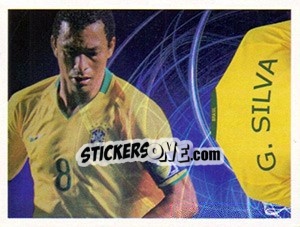 Figurina Gilberto Silva (Camiseta) - Estrelas da Seleção o Brasil na Copa do Mundo de 2010 - Panini