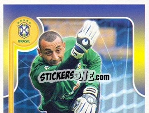 Sticker Gomes no movimento - Estrelas da Seleção o Brasil na Copa do Mundo de 2010 n. 102 - Panini