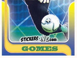 Sticker Gomes no movimento - Estrelas da Seleção o Brasil na Copa do Mundo de 2010 n. 103 - Panini