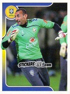 Sticker Gomes no treinamento - Estrelas da Seleção o Brasil na Copa do Mundo de 2010 n. 106 - Panini
