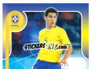 Sticker Hernanes no movimento - Estrelas da Seleção o Brasil na Copa do Mundo de 2010 n. 108 - Panini