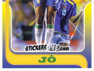 Sticker Jô no movimento - Estrelas da Seleção o Brasil na Copa do Mundo de 2010 n. 115 - Panini