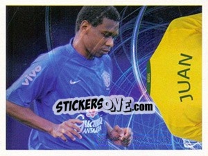 Sticker Juan (Camiseta) - Estrelas da Seleção o Brasil na Copa do Mundo de 2010 - Panini