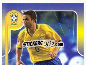 Figurina Juan no movimento - Estrelas da Seleção o Brasil na Copa do Mundo de 2010 - Panini
