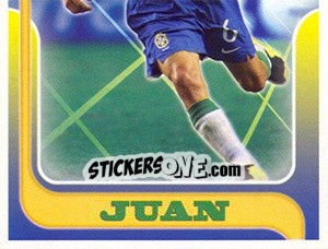 Sticker Juan no movimento - Estrelas da Seleção o Brasil na Copa do Mundo de 2010 - Panini