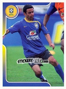 Sticker Juan no treinamento - Estrelas da Seleção o Brasil na Copa do Mundo de 2010 n. 136 - Panini