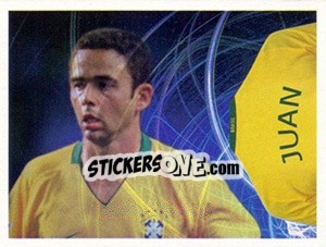 Sticker Juan (Camiseta) - Estrelas da Seleção o Brasil na Copa do Mundo de 2010 - Panini