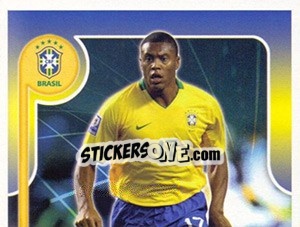 Sticker Júlio Baptista no movimento - Estrelas da Seleção o Brasil na Copa do Mundo de 2010 n. 138 - Panini